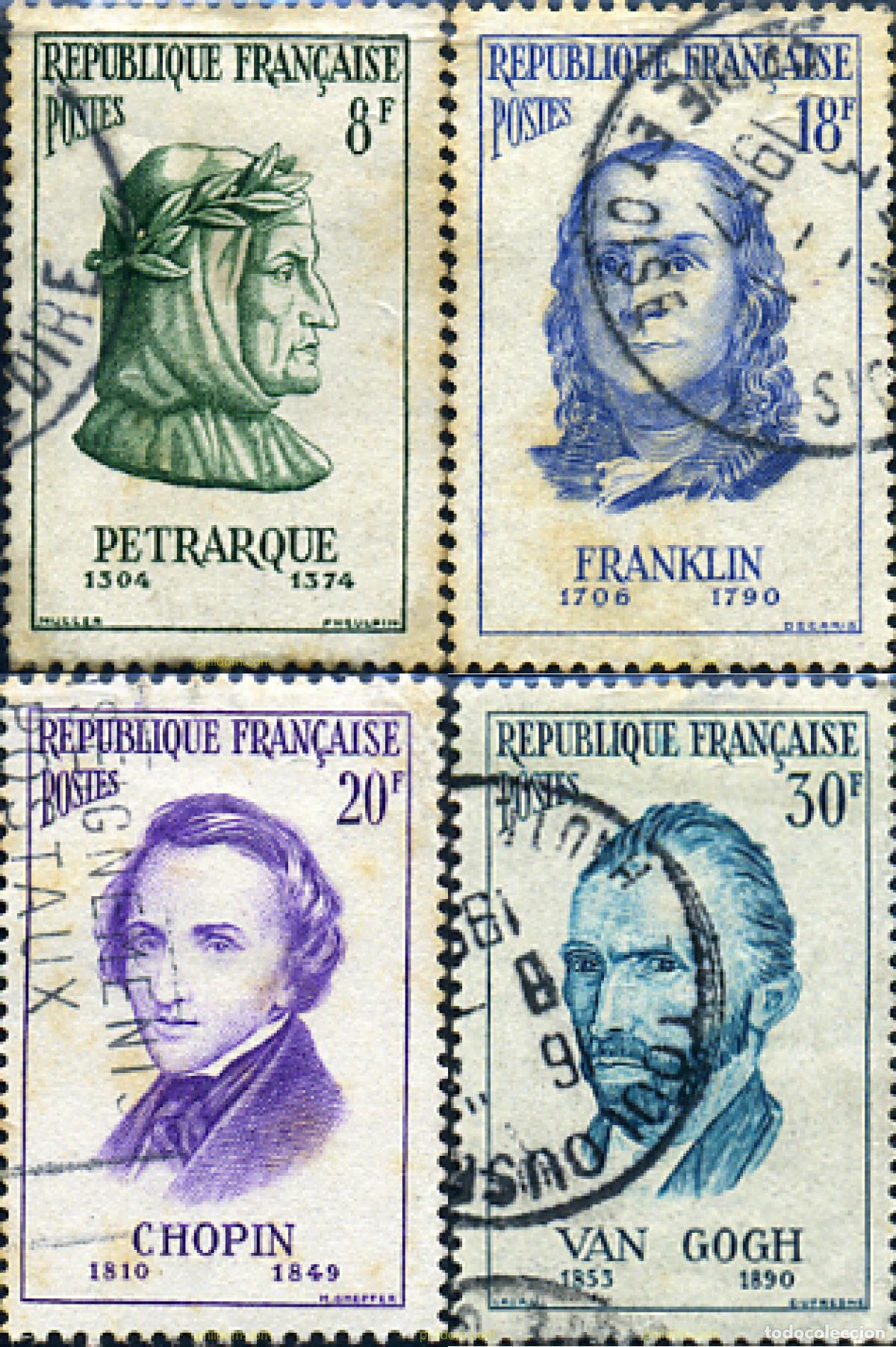 Sellos: 286490 USED FRANCIA 1956 PERSONAJES