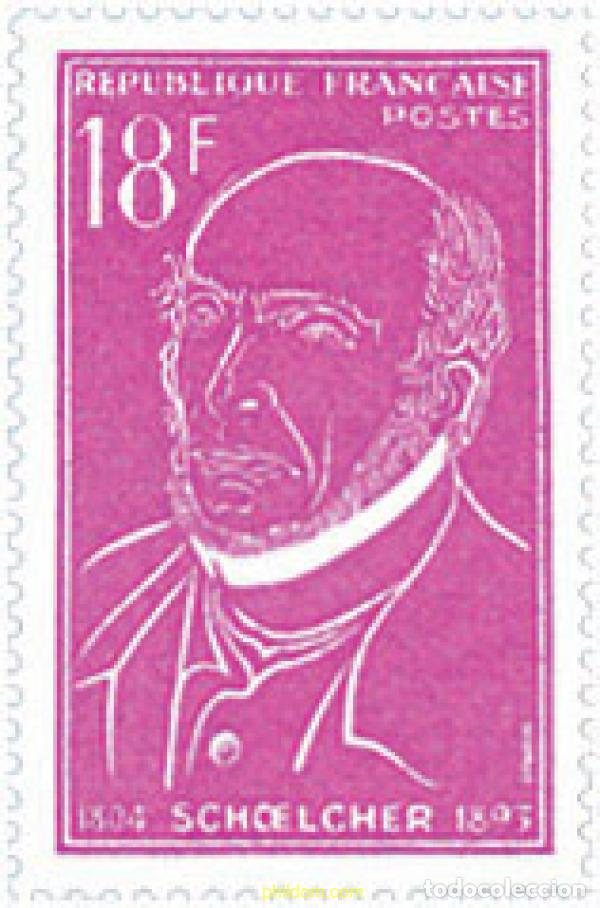 Sellos: 121503 MNH FRANCIA 1957 EN MEMORIA DE VICTOR SCHOELCHER