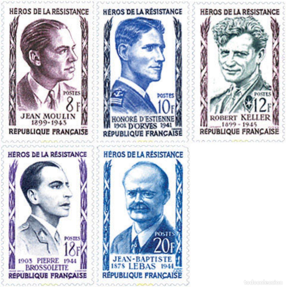 Sellos: 121509 MNH FRANCIA 1957 HEROES DE LA RESISTENCIA