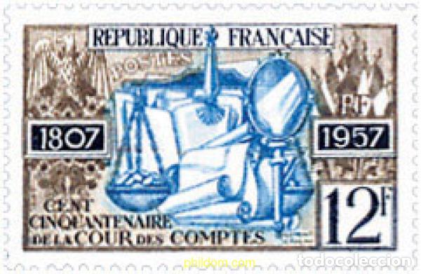 Sellos: 121517 MNH FRANCIA 1957 150 A&Ntilde;OS DEL TRIBUNAL DE CUENTAS