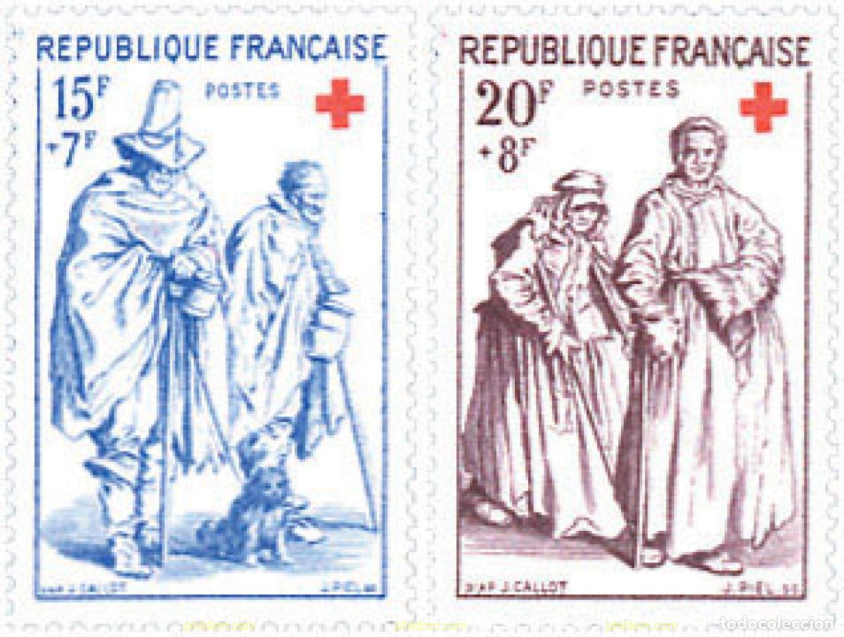 Sellos: 121547 MNH FRANCIA 1957 PRO CRUZ ROJA