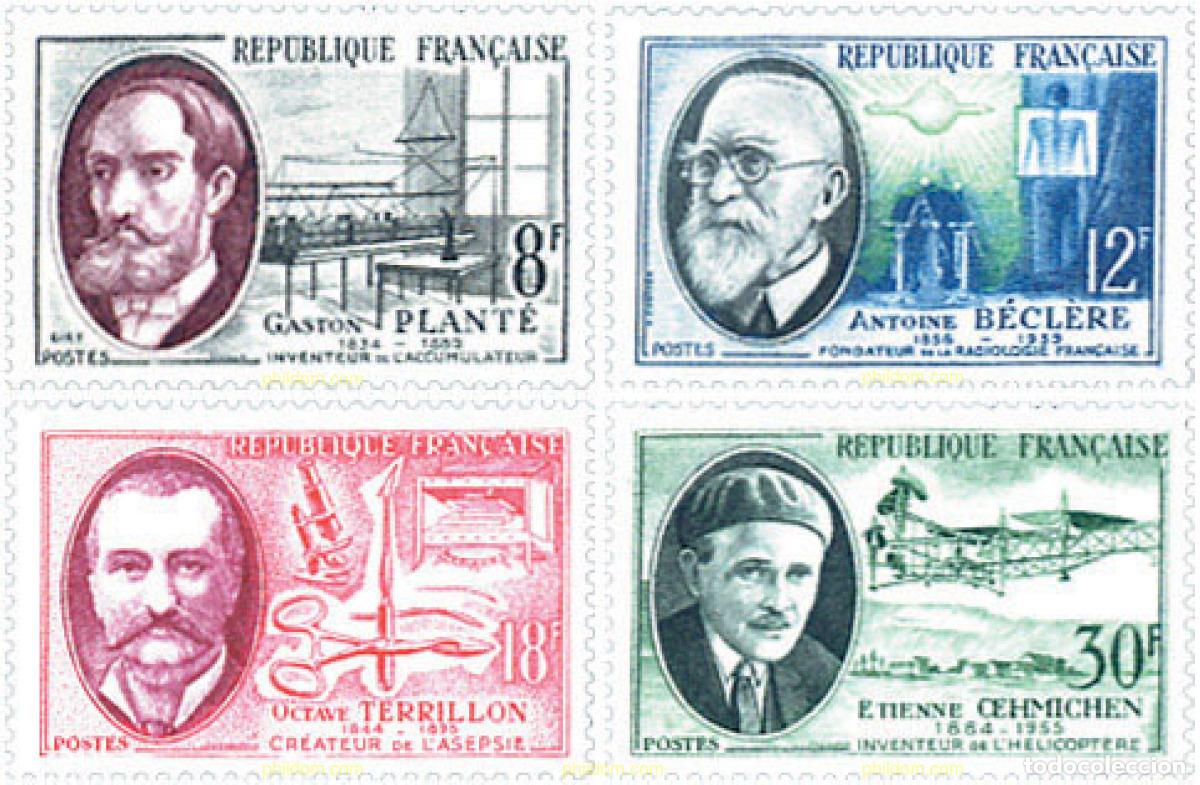 Sellos: 121507 MNH FRANCIA 1957 INVENTORES Y SUS INVENTOS