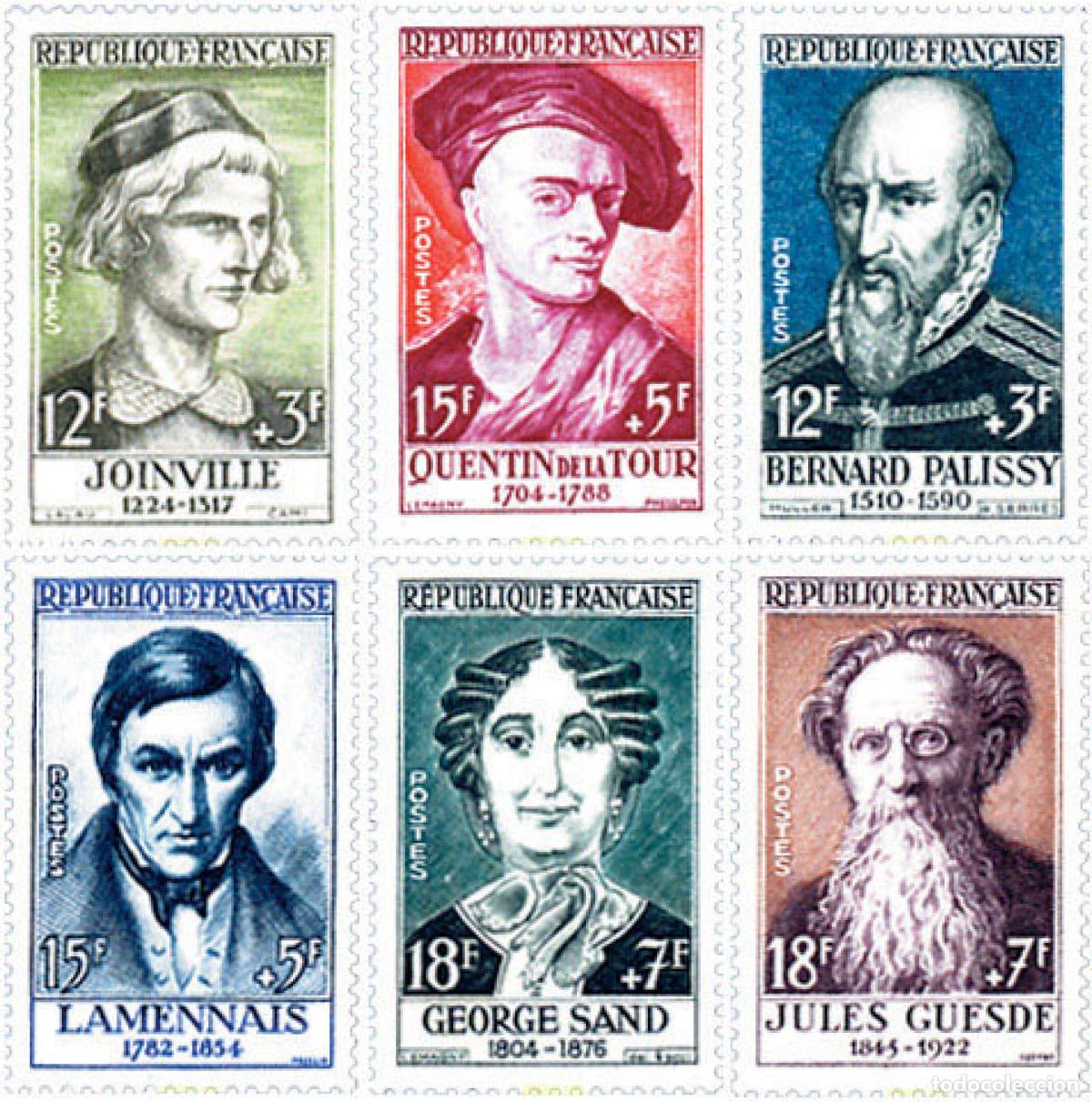 Sellos: 121525 MNH FRANCIA 1957 PERSONAJES CELEBRES