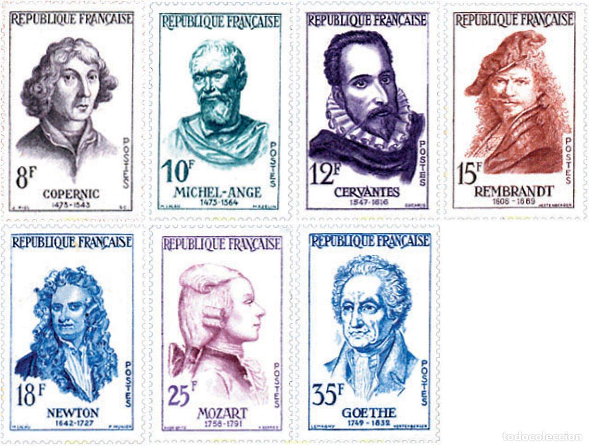 Sellos: 121545 MNH FRANCIA 1957 PERSONAJES CELEBRES