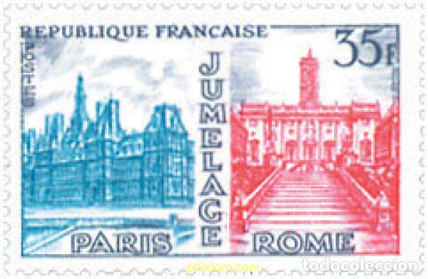 Sellos: 121607 MNH FRANCIA 1958 HERMANAMIENTO PARIS-ROMA