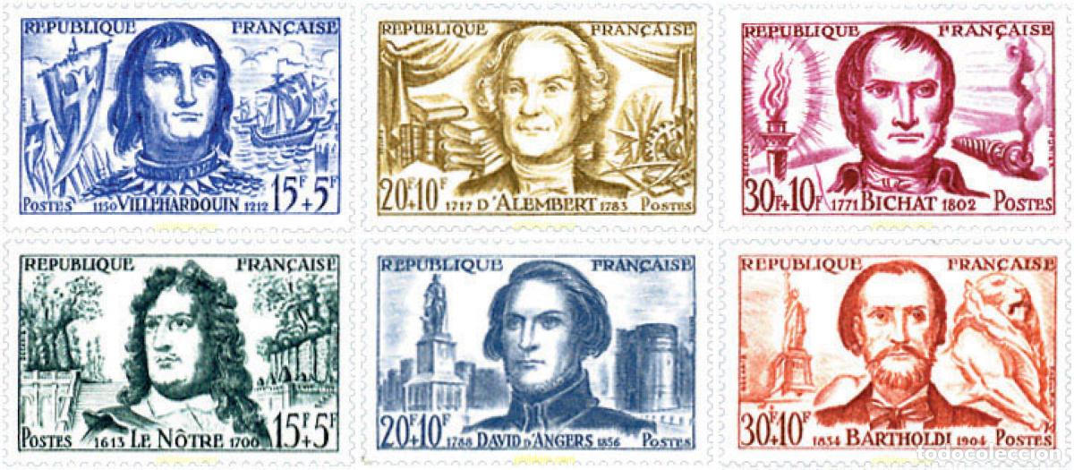 Timbres: 121751 MNH FRANCIA 1959 PERSONAJES CELEBRES