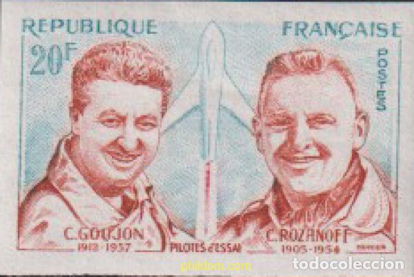 Sellos: 612570 MNH FRANCIA 1959 HOMENAJE A LOS PILOTOS DE PRUEBA
