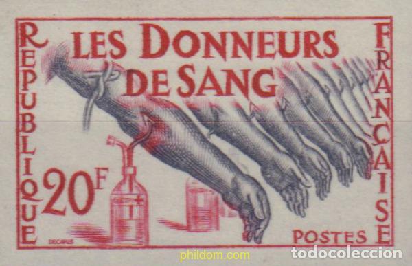 Selos: 578204 MNH FRANCIA 1959 HOMENAJE A LOS DONANTES DE SANGRE