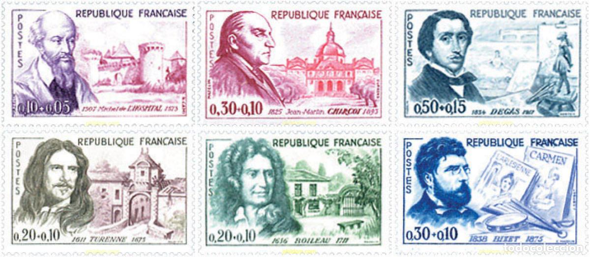 Selos: 121790 MNH FRANCIA 1960 PERSONAJES CELEBRES