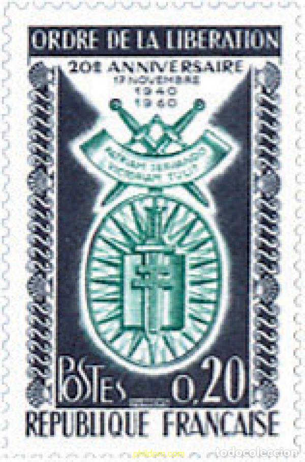 Selos: 352972 HINGED FRANCIA 1960 20 ANIVERSARIO DE LA ORDEN DE LA LIBERACION
