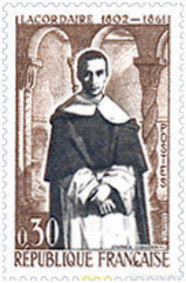 Selos: 352979 HINGED FRANCIA 1961 CENTENARIO DE LA MUERTE DE JEAN-BAPTISTE HENRI DE LACORDAIRE