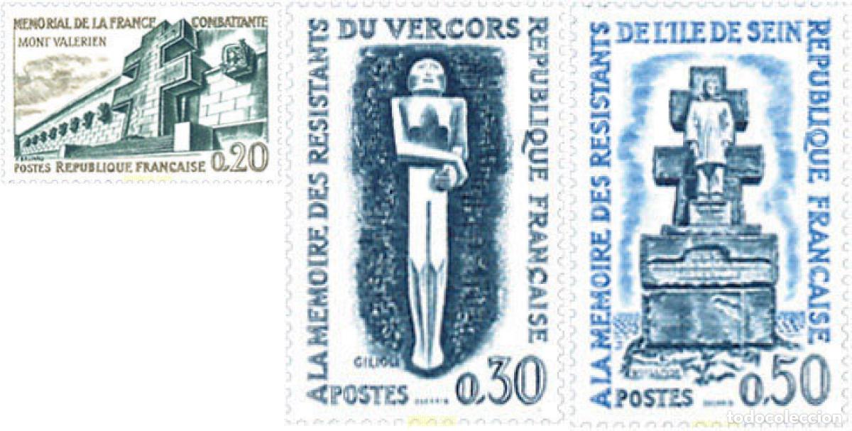 Stamps: 121880 MNH FRANCIA 1962 SITIOS RELEVANTES DE LA RESISTENCIA