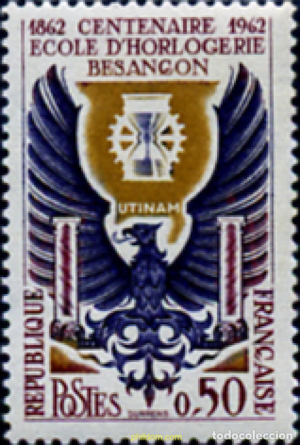 Stamps: 353201 HINGED FRANCIA 1962 CENTENARIO DE LA ESCUELA DE RELOJERIA DE BESANCON