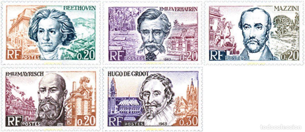 Selos: 121901 MNH FRANCIA 1963 GRANDES HOMBRES DE LA COMUNIDAD ECONOMICA EUROPEA