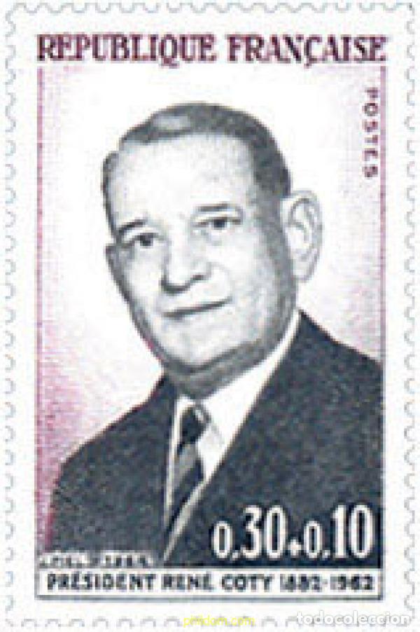 Timbres: 353219 HINGED FRANCIA 1964 2 ANIVERSARIO DE LA MUERTE DEL PRESIDENTE RENE COTY