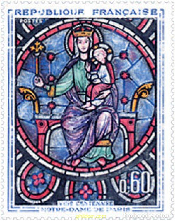 Sellos: 248537 HINGED FRANCIA 1964 8 CENTENARIO DE NOTRE-DAME DE PARIS