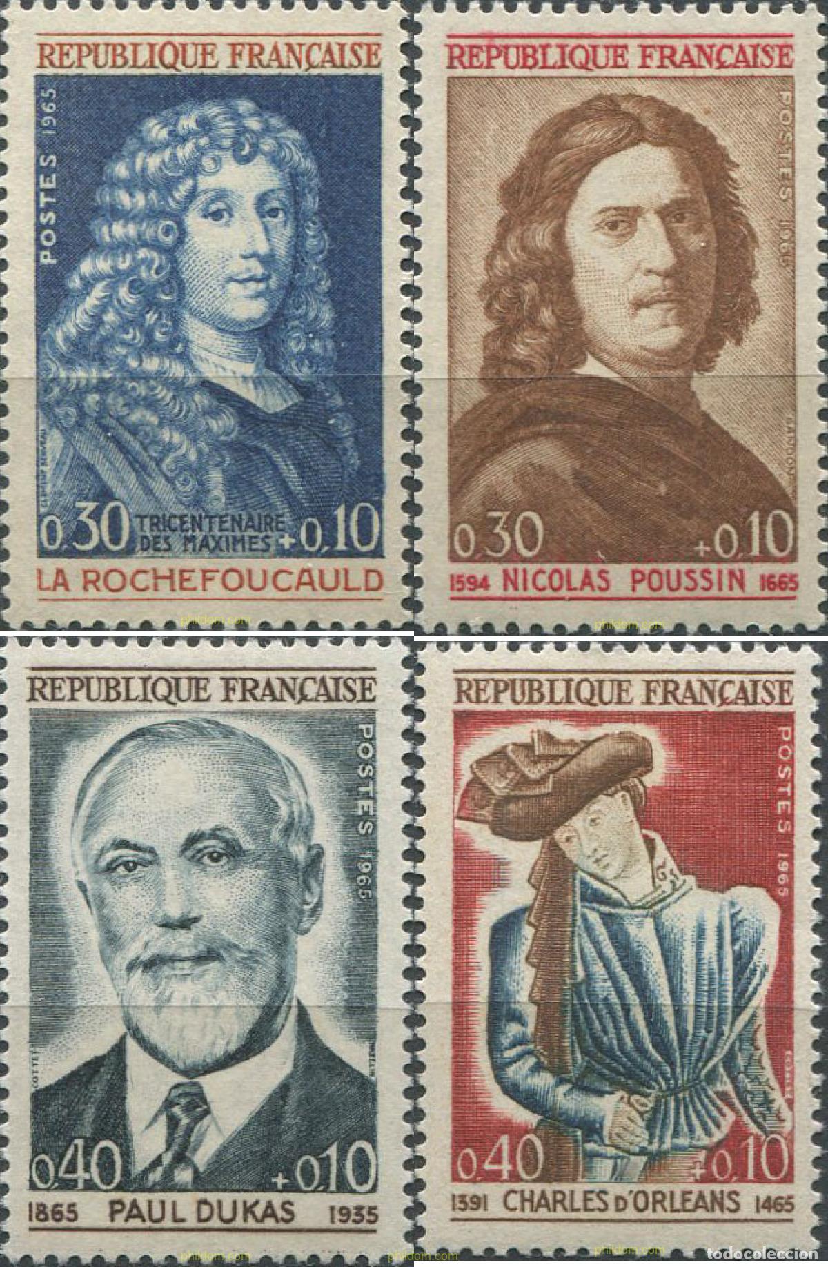 Sellos: 669755 MNH FRANCIA 1965 PERSONAJES CELEBRES
