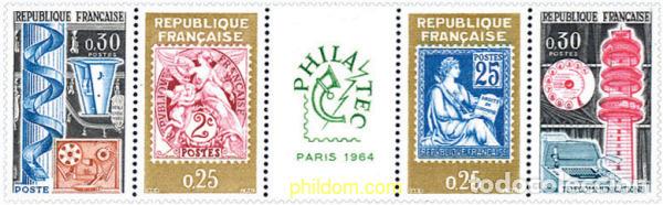 Sellos: 247508 MNH FRANCIA 1964 EXPOSICION FILATELICA INTERNACIONAL DE PARIS