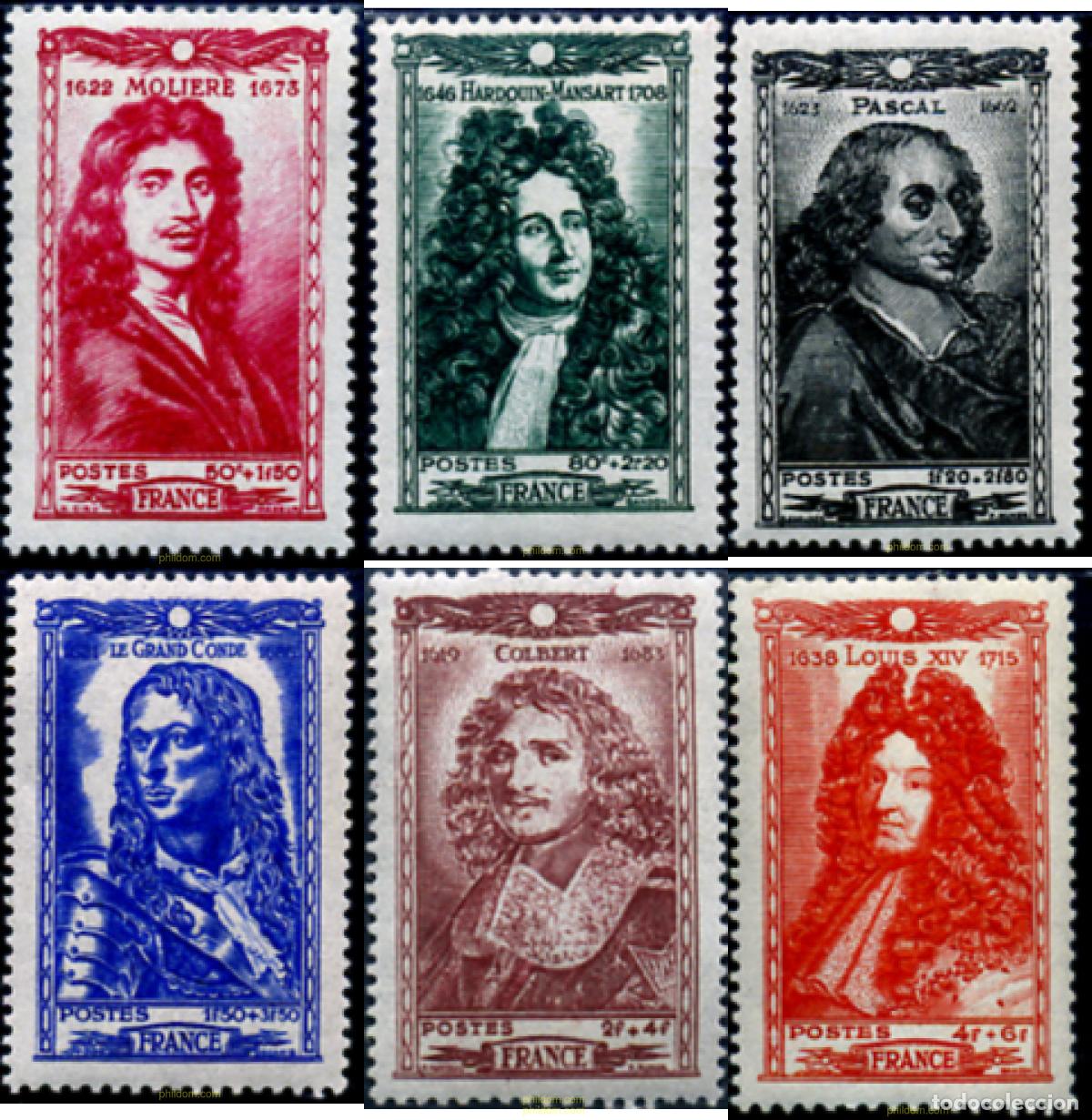 Sellos: 248960 HINGED FRANCIA 1944 PERSONAJES CELEBRES