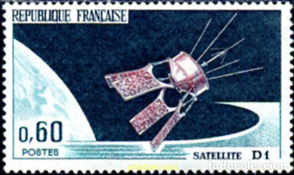 Sellos: 122083 MNH FRANCIA 1966 LANZAMIENTO DEL SATELITE D1