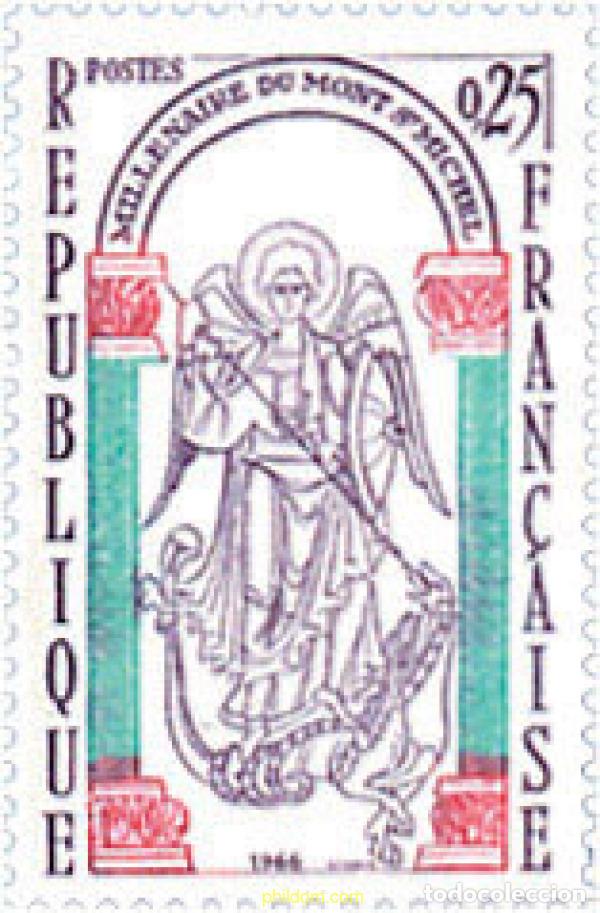 Sellos: 122087 MNH FRANCIA 1966 MILENARIO DE MONT-SAINT-MICHEL