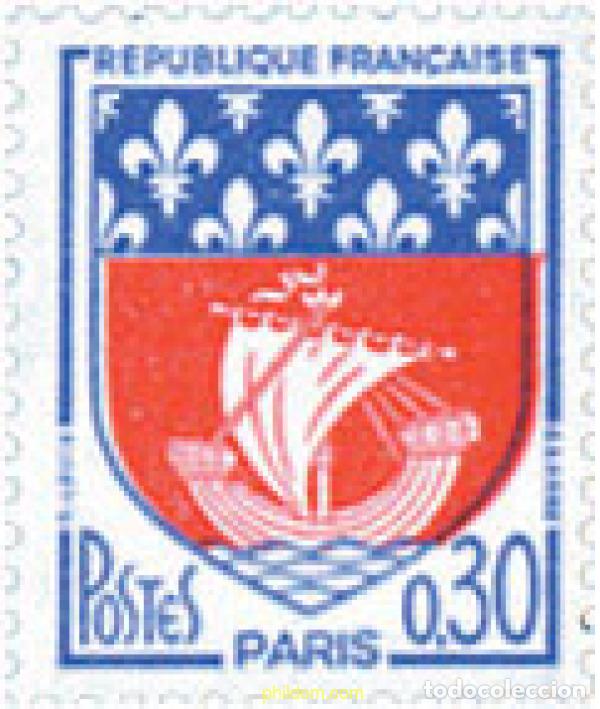 Sellos: 248565 MNH FRANCIA 1962 ESCUDOS DE CIUDADES