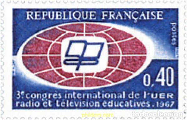 Stamps: 122103 MNH FRANCIA 1967 3 CONGRESO INTERNACIONAL DE LA UNION EUROPEA DE RADIODIFUSION EN PARIS