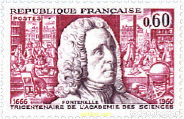 Stamps: 122091 MNH FRANCIA 1966 3 CENTENARIO DE LA ACADEMIA DE CIENCIAS, EN PARIS