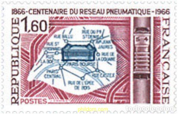 Sellos: 248362 MNH FRANCIA 1966 CENTENARIO DE CORREOS