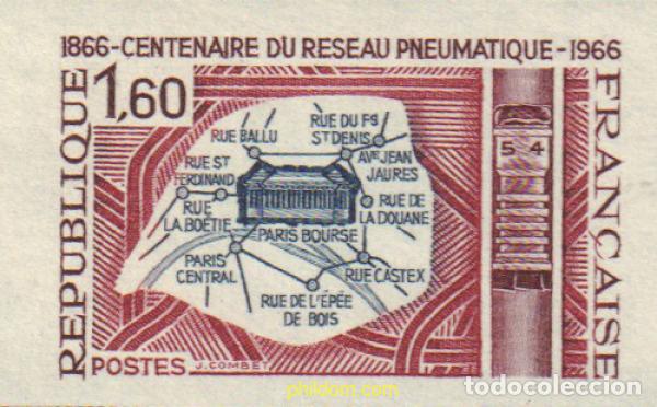 Sellos: 583591 MNH FRANCIA 1966 CENTENARIO DE CORREOS