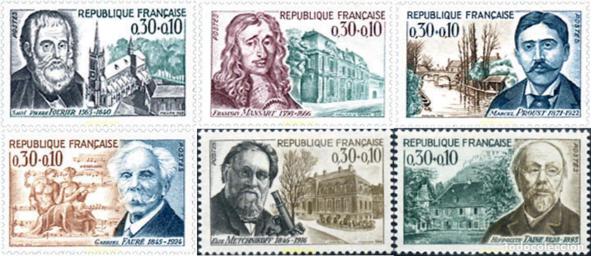 Sellos: 122082 MNH FRANCIA 1966 PERSONAJES CELEBRES