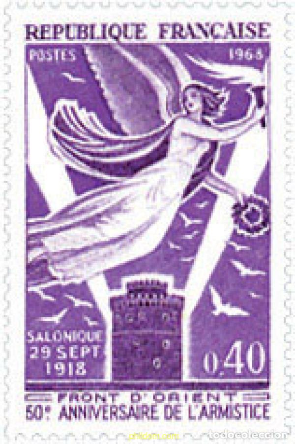 Sellos: 353278 HINGED FRANCIA 1968 50 A&Ntilde;OS DEL ARMISTICIO SOBRE EL FRENTE ORIENTE
