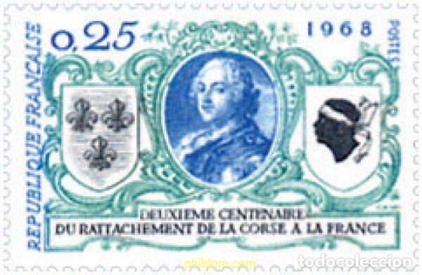 Sellos: 122147 MNH FRANCIA 1968 BICENTENARIO DE LA ADHESION DE LA CORSE