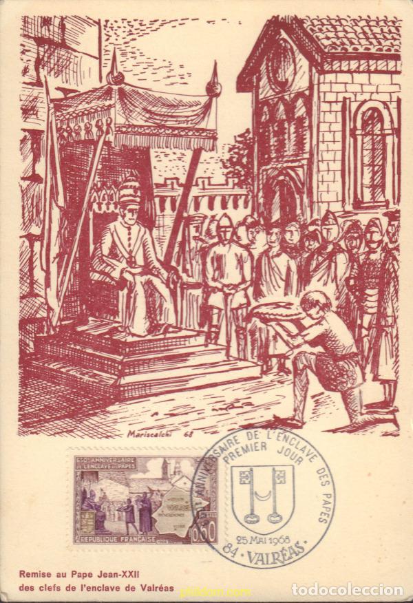 Sellos: 594346 MNH FRANCIA 1968 650 ANIVERSARIO DEL TERRITORIO PAPAL DE VALREAS