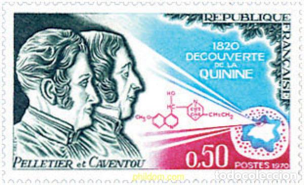 Sellos: 353312 HINGED FRANCIA 1970 150 ANIVERSARIO DEL DESCUBRIMIENTO DE LA QUININA