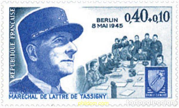 Sellos: 122186 MNH FRANCIA 1970 ANIVERSARIO DEL ARMISTICIO DEL 8 DE MAYO DE 1945