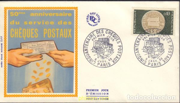 Sellos: 439147 MNH FRANCIA 1968 50 A&Ntilde;OS DEL CHEQUE POSTAL