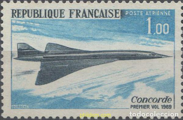 Sellos: 122151 MNH FRANCIA 1969 AVION