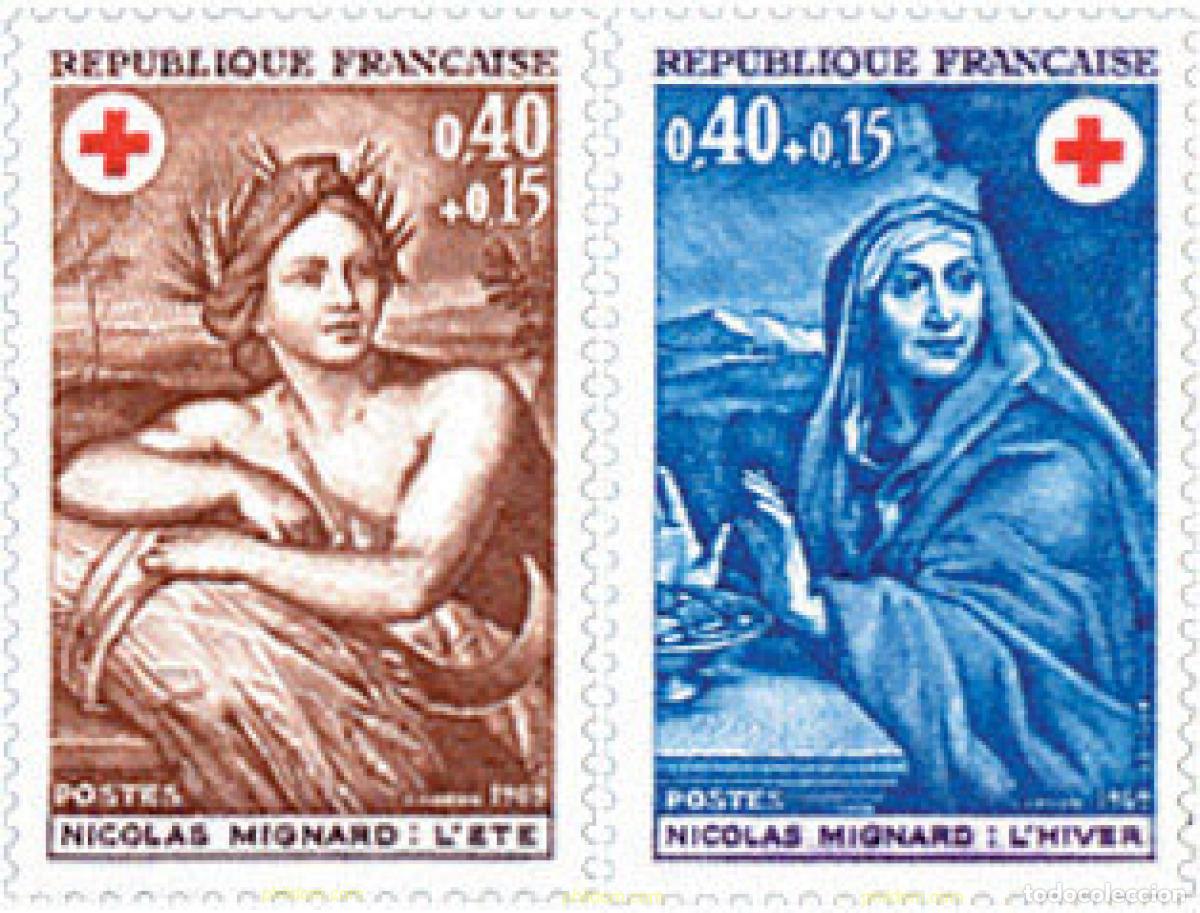 Sellos: 122171 MNH FRANCIA 1969 PRO CRUZ ROJA