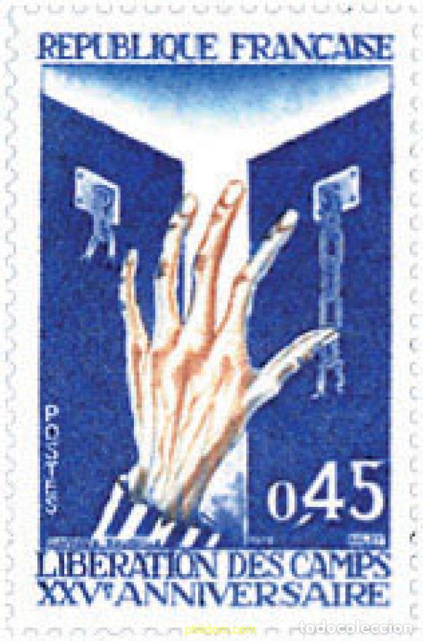 Sellos: 122204 MNH FRANCIA 1970 25 ANIVERSARIO DE LA LIBERACION DE CAMPOS DE CONCENTRACION