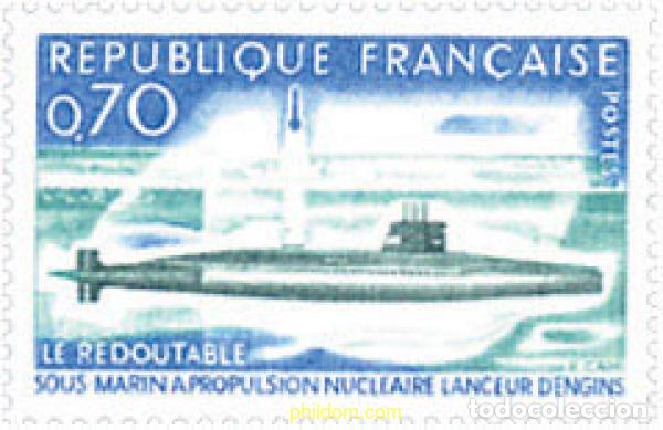 Sellos: 343765 HINGED FRANCIA 1969 SUBMARINOS