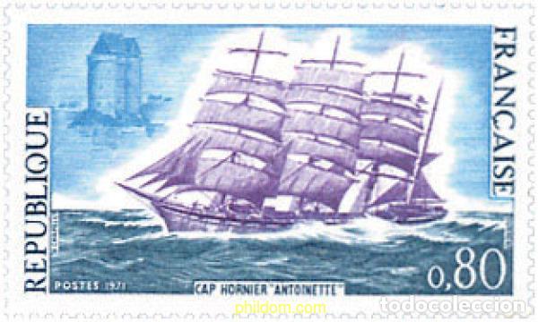 Sellos: 122387 MNH FRANCIA 1971 VELERO