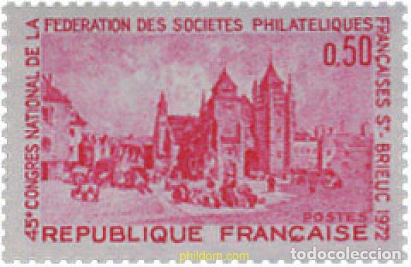 Sellos: 122473 MNH FRANCIA 1972 45 CONGRESO NACIONAL DE LA FEDERACION DE SOCIEDADES FILATELICAS FRANCESAS E