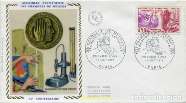 Sellos: 439288 MNH FRANCIA 1971 40 ANIVERSARIO DE LA ASAMBLEA PERMANENTE DE CAMARAS DE COMERCIO