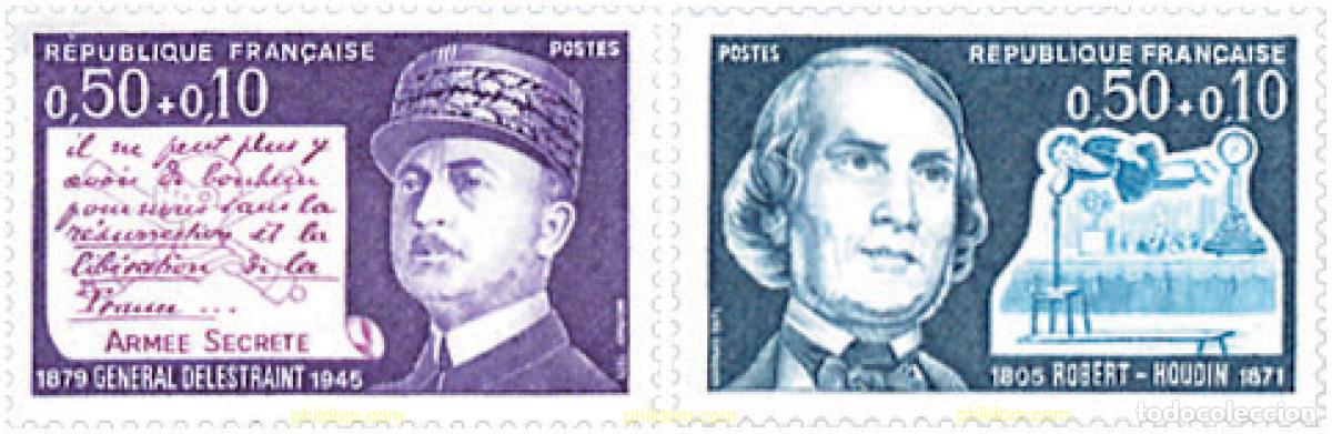 Sellos: 122457 MNH FRANCIA 1971 PERSONAJES CELEBRES