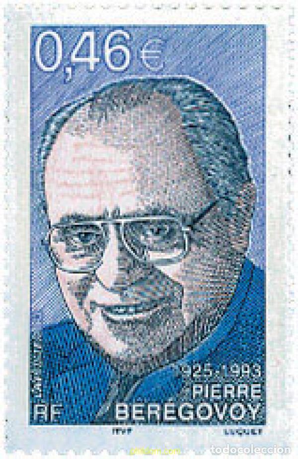 Sellos: 122527 MNH FRANCIA 2003 10 ANIVERSARIO DE LA MUERTE DE PIERRE BEREGOVOY