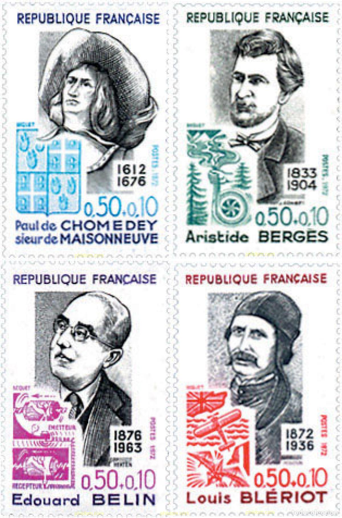 Sellos: 122461 MNH FRANCIA 1972 PERSONAJES CELEBRES