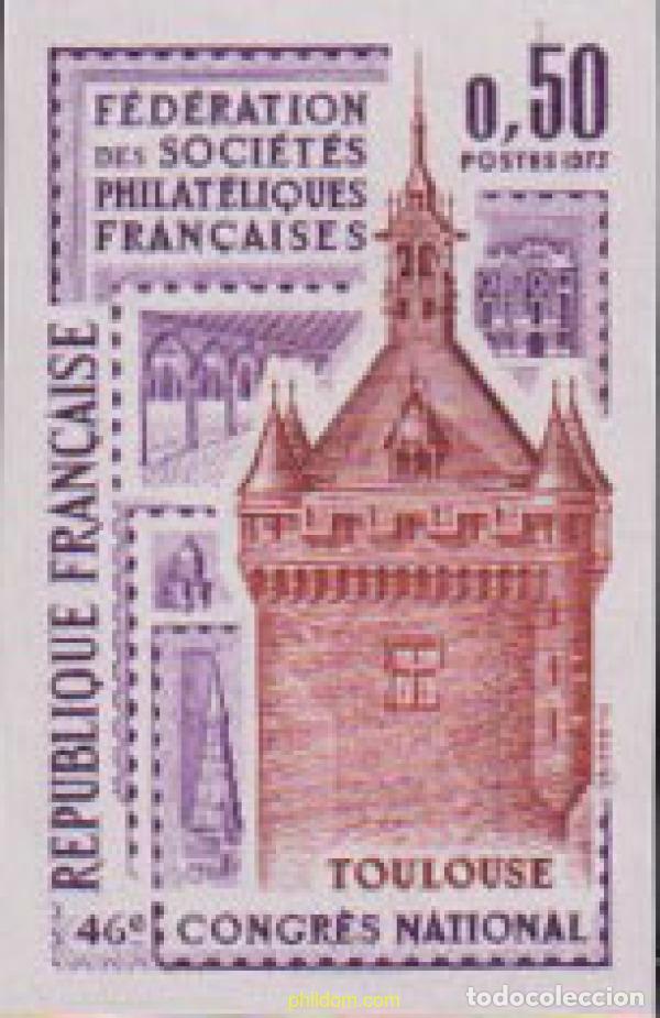 Sellos: 612744 MNH FRANCIA 1973 46 CONGRESO NACIONAL DE LA FEDERACION DE SOCIEDADES FILATELICAS FRANCESAS E