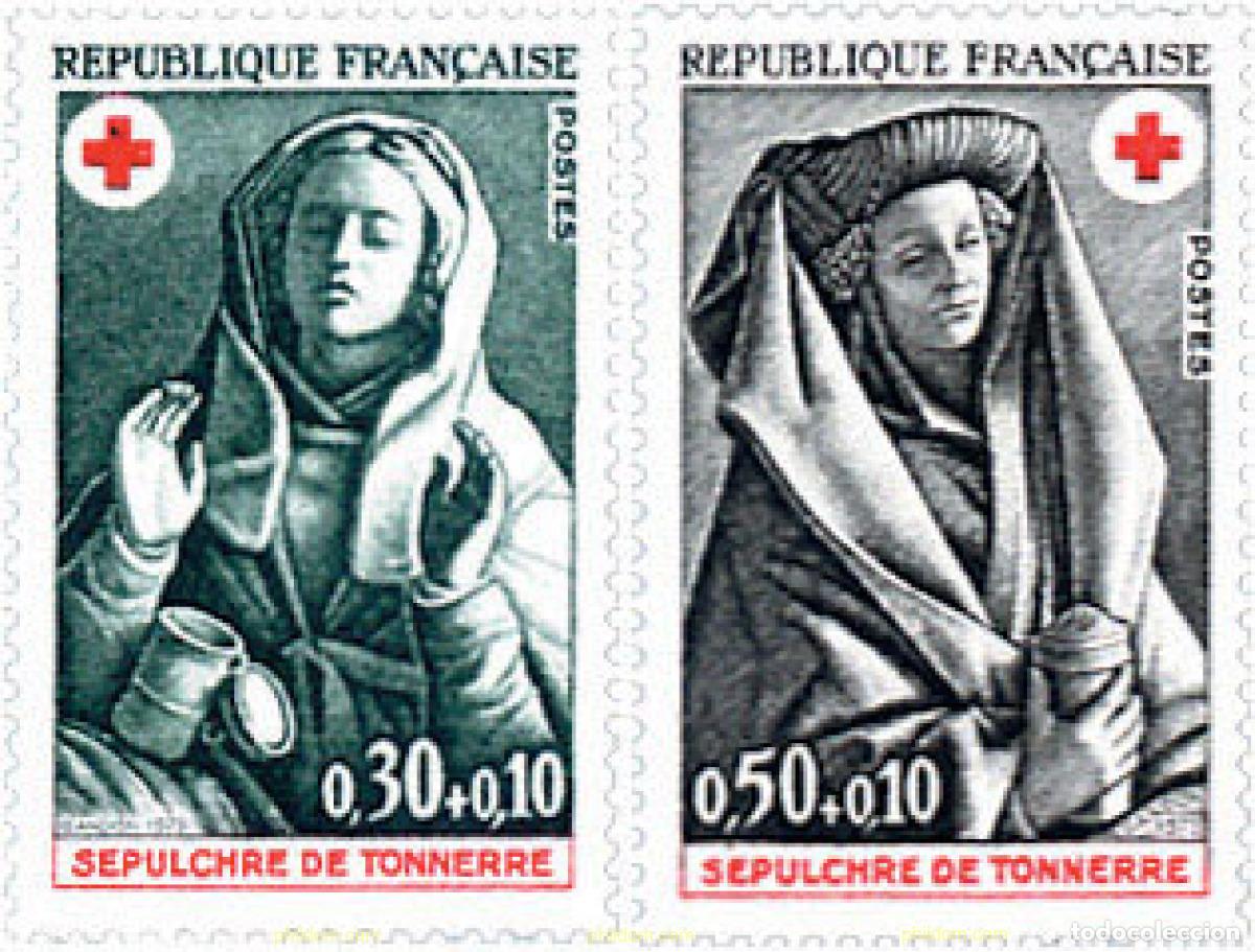 Sellos: 122698 MNH FRANCIA 1973 PRO CRUZ ROJA