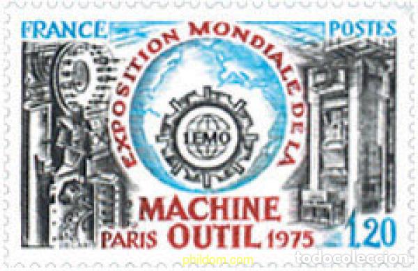 Sellos: 122749 MNH FRANCIA 1975 EXPOSICION MUNDIAL DE LA MAQUINA HERRAMIENTA